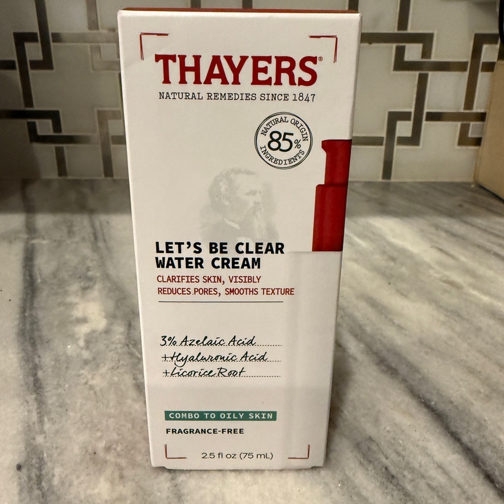 Thayers Let’s be clear water cream